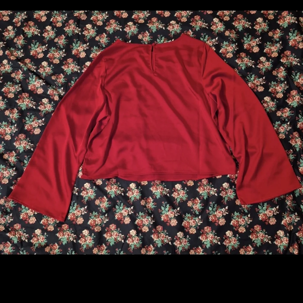 A New Day Red Skirt/Blouse Set Size L - Picture 7 of 10